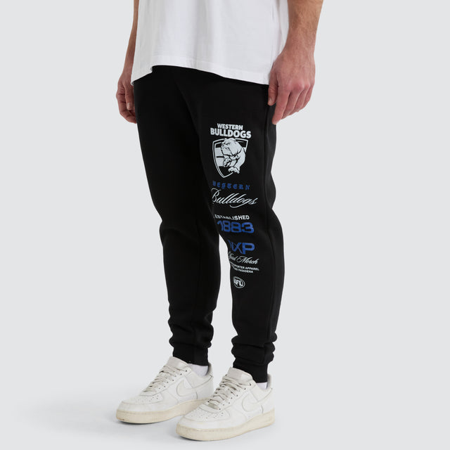 Western Bulldogs Elite Trackpant Jet Black