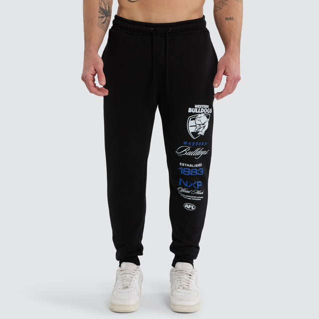Western Bulldogs Elite Trackpant Jet Black