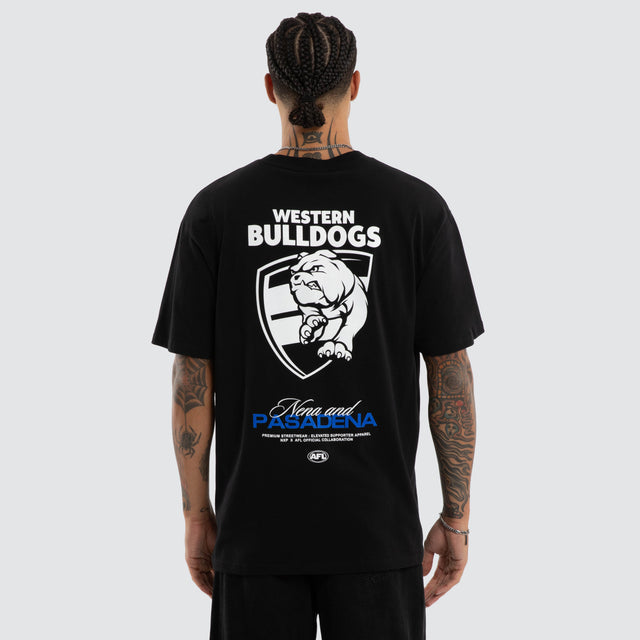 Western Bulldogs Grand Box Fit Tee Jet Black