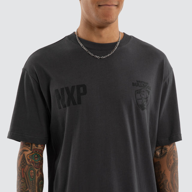 Western Bulldogs Champions Box Fit Tee Asphalt