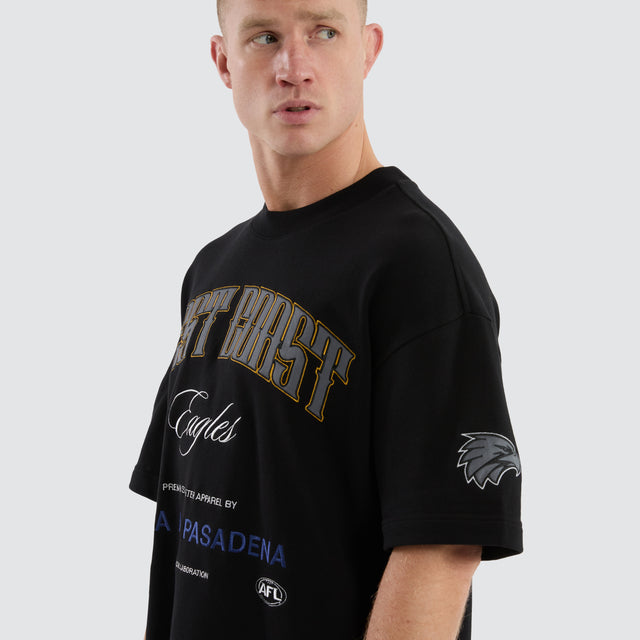 West Coast Eagles Game-On Loopback Tee Jet Black