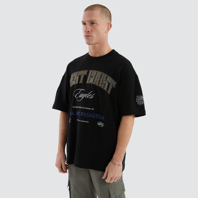 West Coast Eagles Game-On Loopback Tee Jet Black
