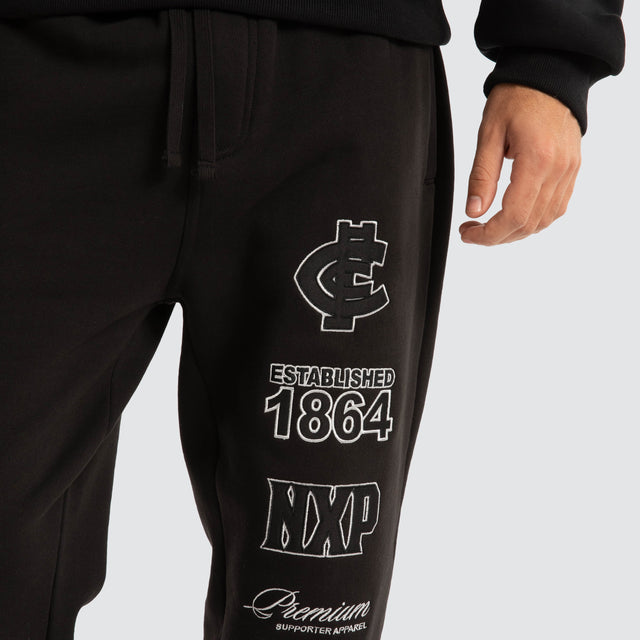 Carlton Blues AFL Mono Trackpants Jet Black