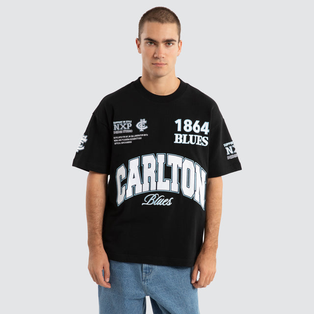 Carlton Blues AFL Academy Tee Jet Black