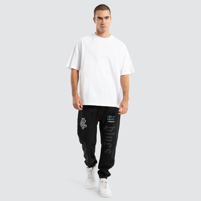 Carlton Blues AFL Cali Trackpants Jet Black