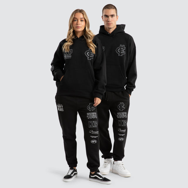 Carlton Blues AFL Mono Hoodie Jet Black