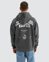 Collingwood Magpies AFL Vintage Hoodie Pigment Asphalt