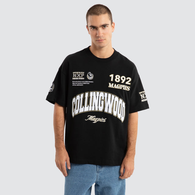 Collingwood Magpies AFL Academy Tee Jet Black