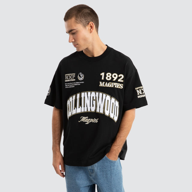 Collingwood Magpies AFL Academy Tee Jet Black