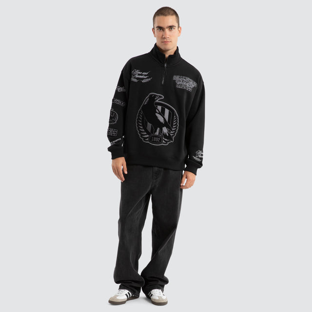 Collingwood Magpies AFL Mono Pullover Jet Black