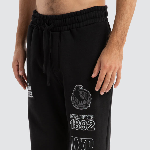 Collingwood Magpies AFL Mono Trackpants Jet Black