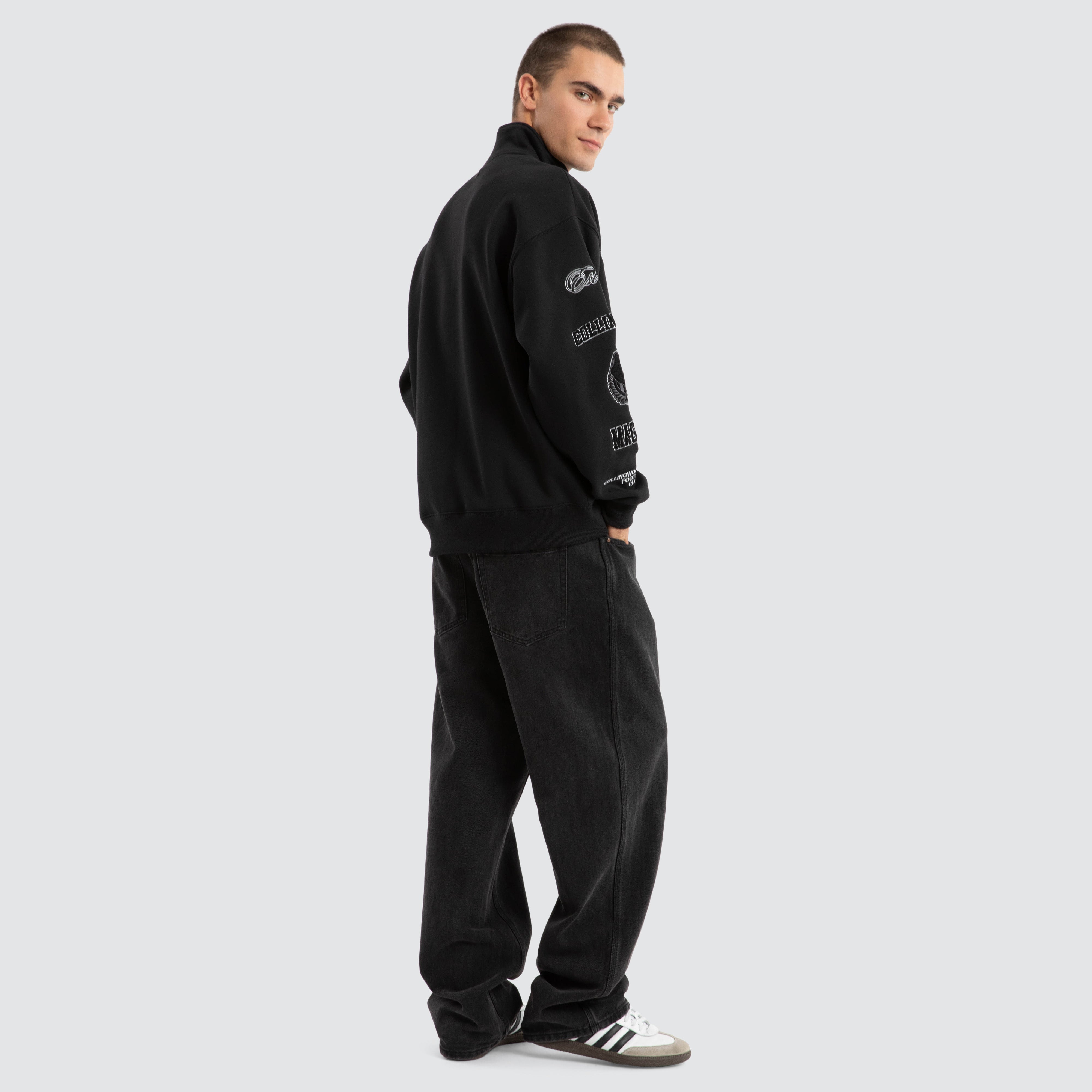 AFL Collingwood Magpies AFL ジャージ XL Collingwood Magpies AFL Mono Pullover in Black | Neverland Store