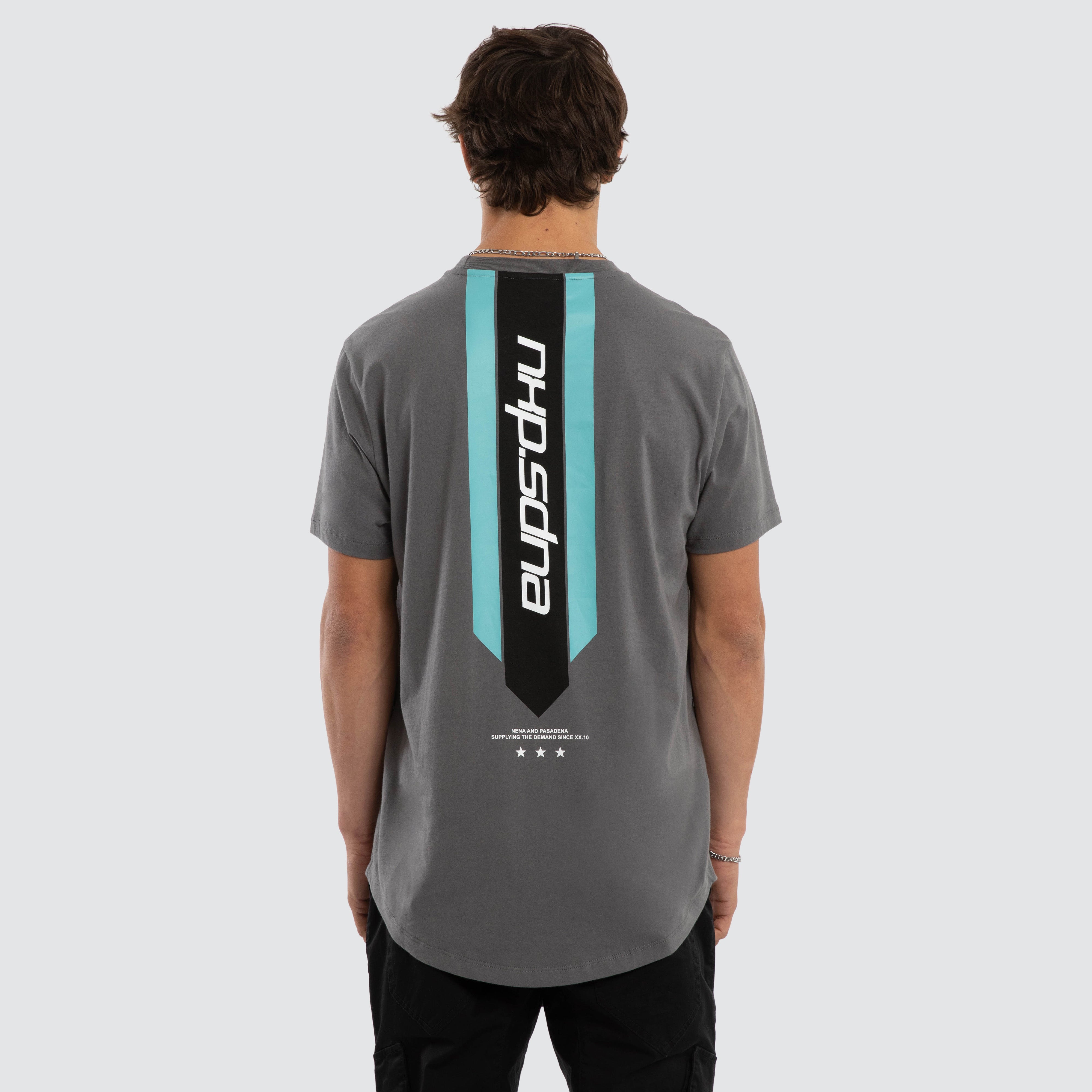 Central Curved Hem Tee Charcoal Grey | NXP