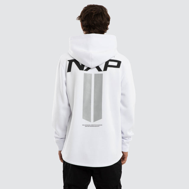 Crew Dual Curved Hoodie Optical White