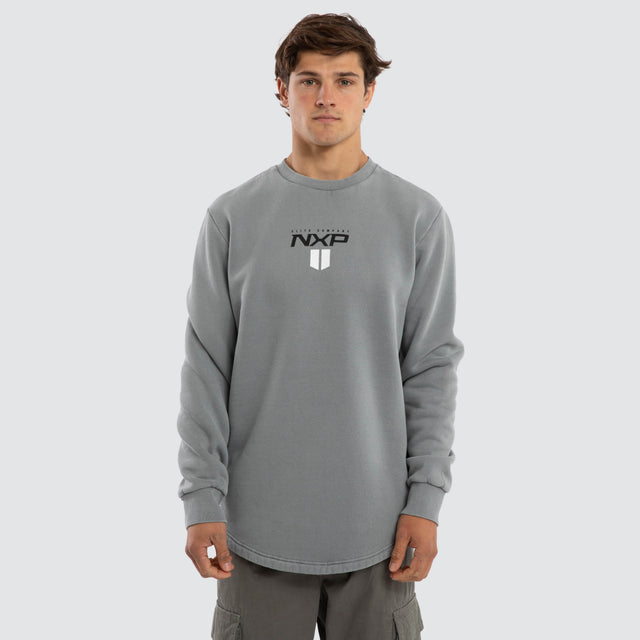 Crew Dual Curved Sweater Pigment Ultimate Grey