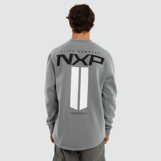 Crew Dual Curved Sweater Pigment Ultimate Grey