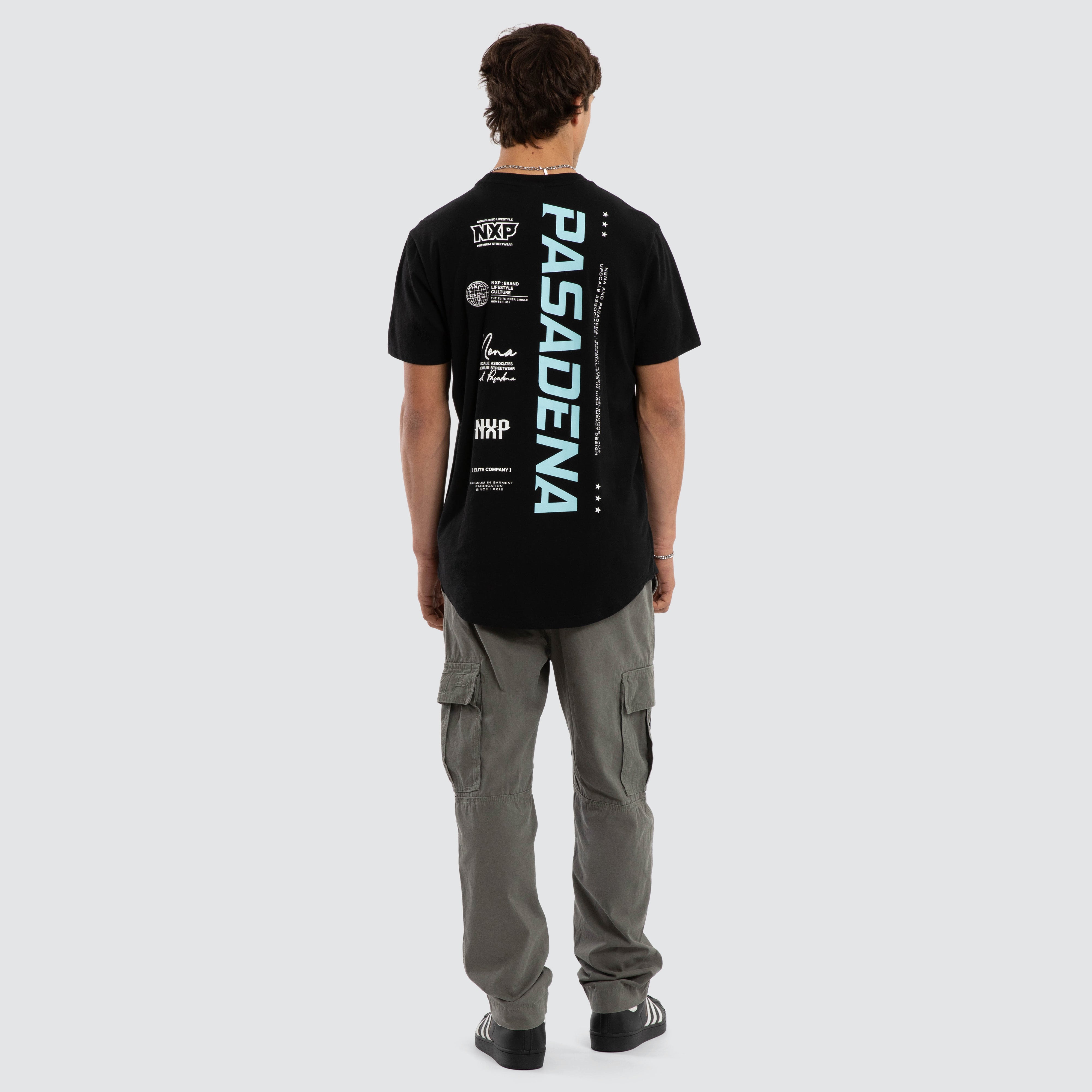 System Curved Hem T-Shirt Black | NXP