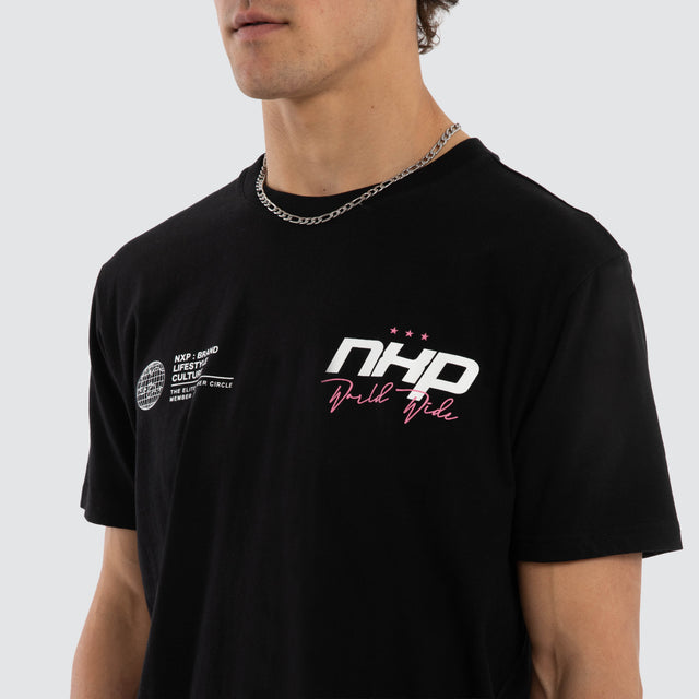 Moderate Dual Curved Tee Jet Black
