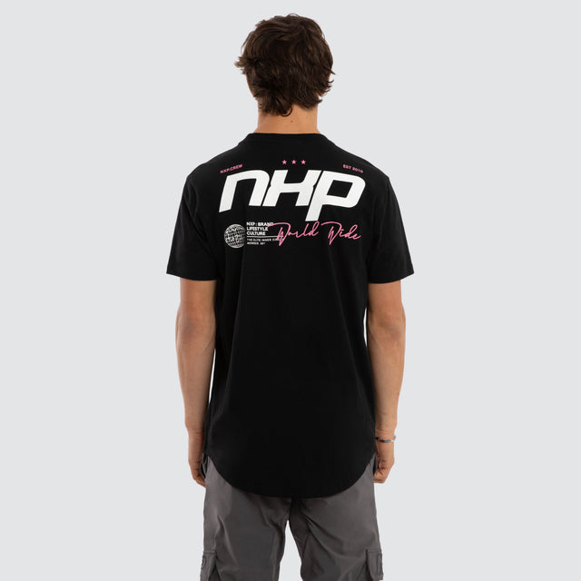 Moderate Dual Curved Tee Jet Black
