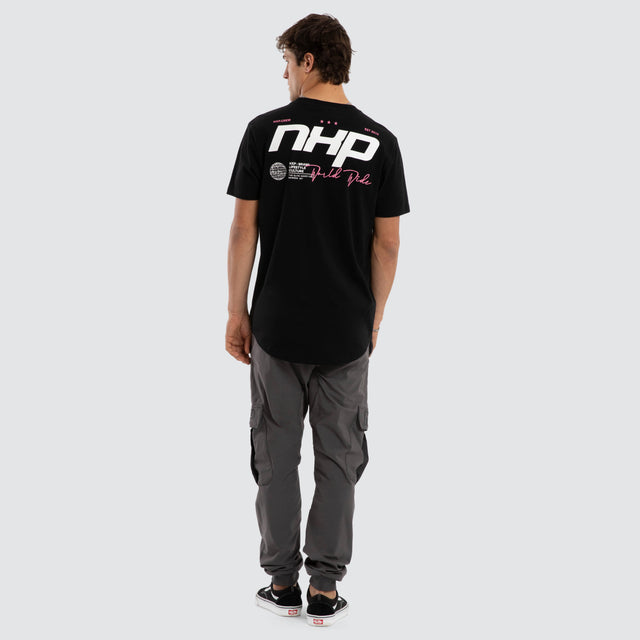 Moderate Dual Curved Tee Jet Black