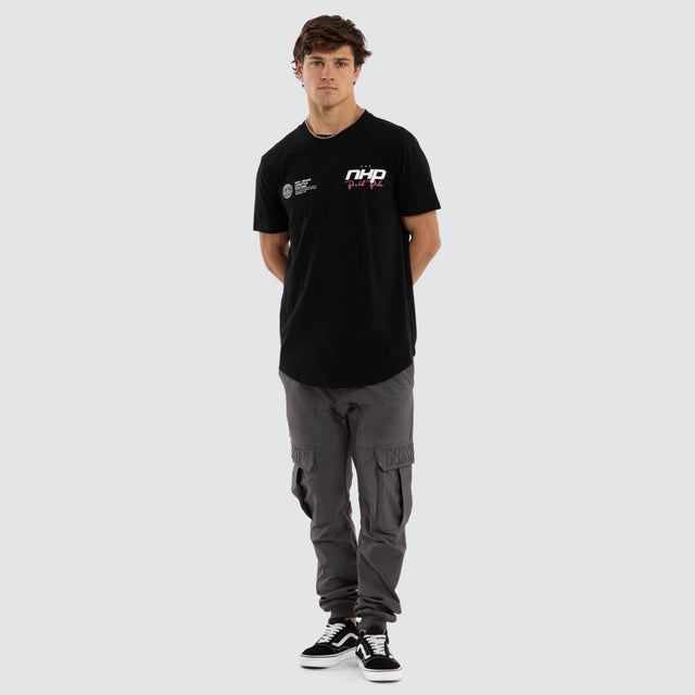 Moderate Dual Curved Tee Jet Black