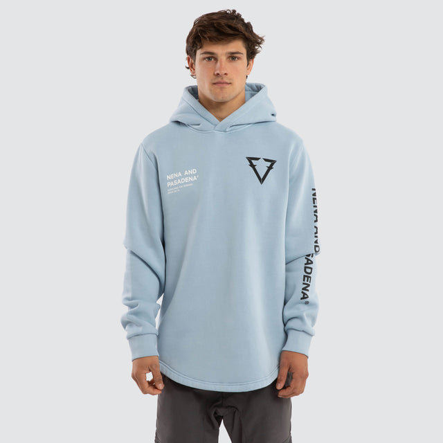 Track Dual Curved Hoodie Pigment Skyway