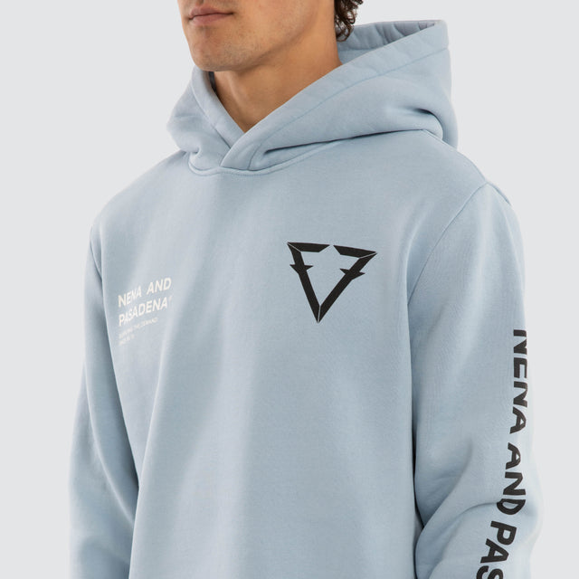 Track Dual Curved Hoodie Pigment Skyway