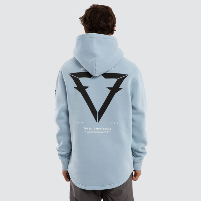 Track Dual Curved Hoodie Pigment Skyway
