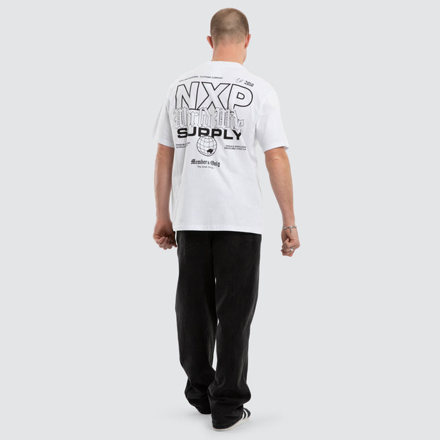 Model wears Dominant Classic Tee Optical White T-Shirts  – image 5