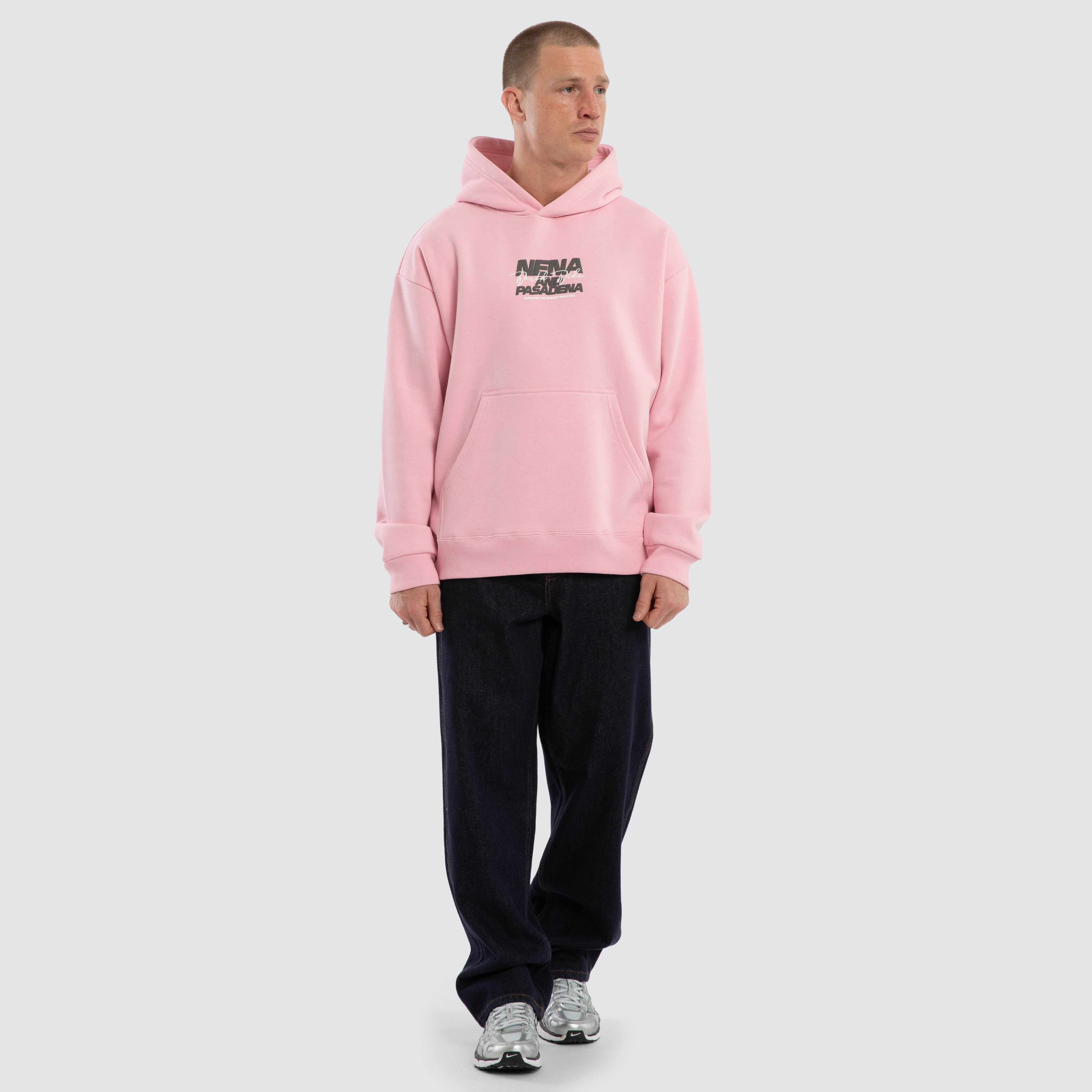 Qualifying Relaxed Fit Hoodie in Pink | NXP