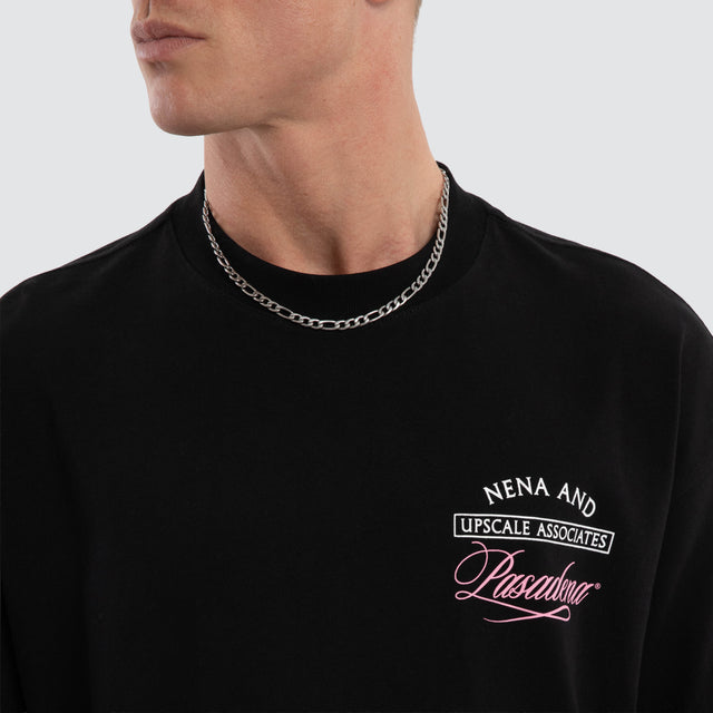Model wears Balance Box Fit T-Shirt Black  T-Shirts in Black - Image 3