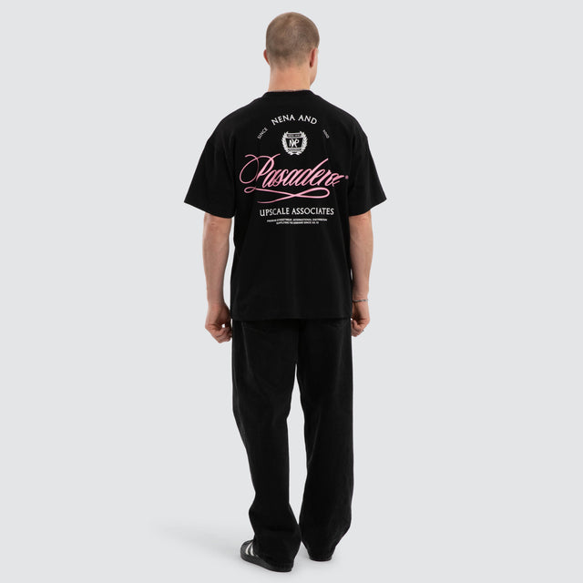 Model wears Balance Box Fit T-Shirt Black  T-Shirts in Black - Image 5