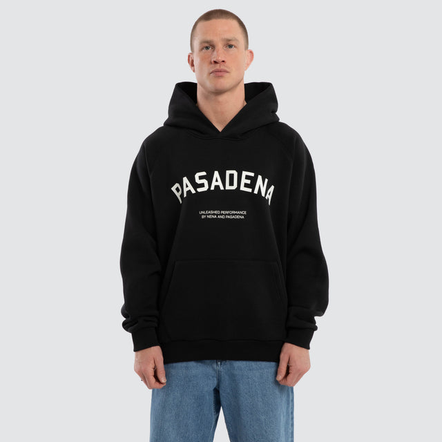 Rich Raglan Fleece Hoodie Anthracite Black