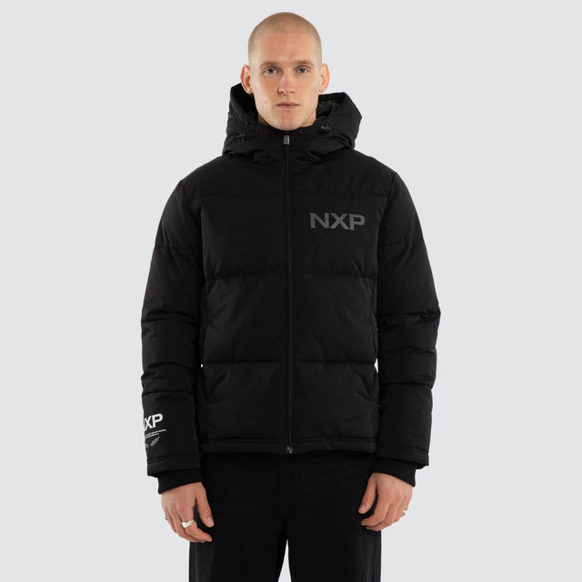 Onus Hooded Puffer Jet Black