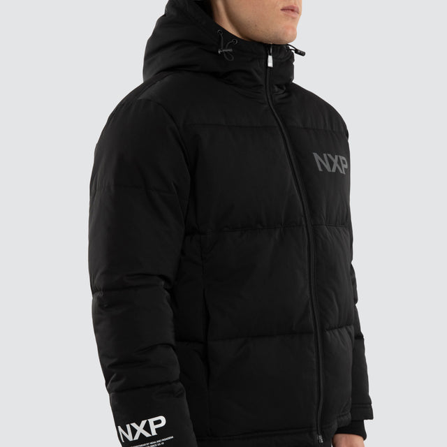 Onus Hooded Puffer Jet Black