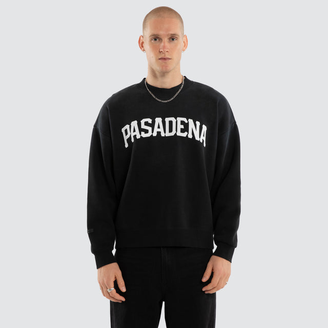 Halo Box Fit Sweater Sunbleached Anthracite Black