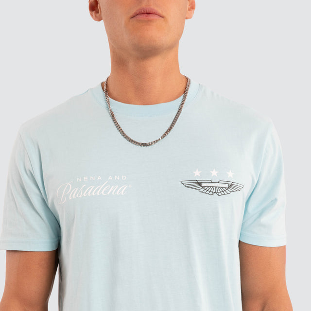 Pledge Dual Curved Tee Clearwater/White