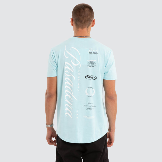 Pledge Dual Curved Tee Clearwater/White