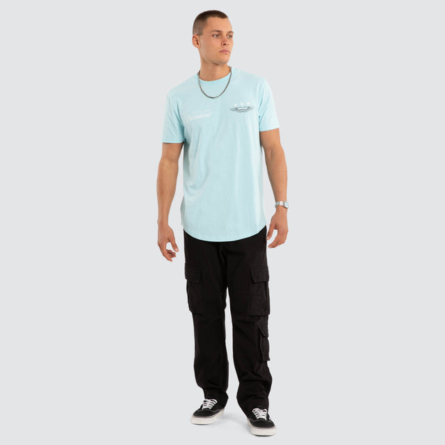 Pledge Dual Curved Tee Clearwater/White