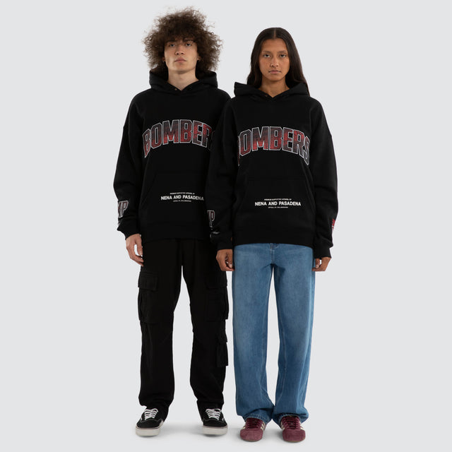 Ben Davis Essendon Bombers Box Fit Hoodie Jet Black