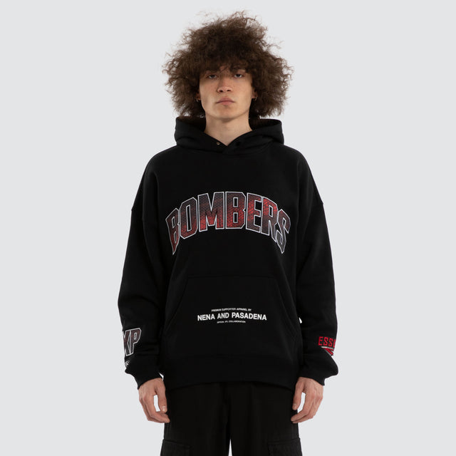 Ben Davis Essendon Bombers Box Fit Hoodie Jet Black