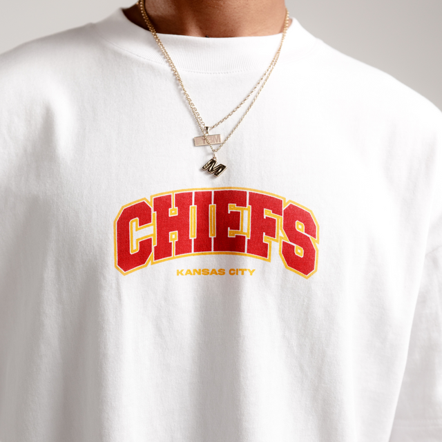 Kansas City Chiefs NFL Logo Raptor Tee White