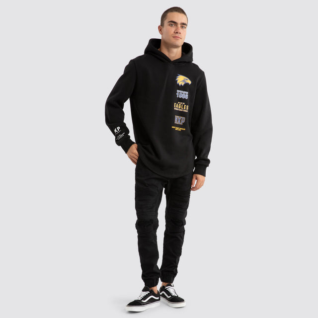 West Coast Eagles AFL Spine Hoodie Jet Black