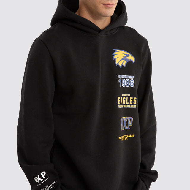 West Coast Eagles AFL Spine Hoodie Jet Black