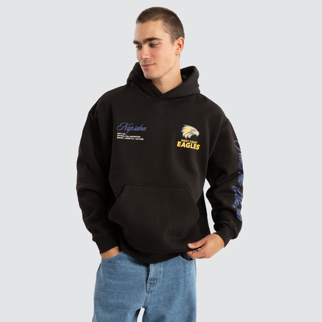 West Coast Eagles AFL Season Hoodie Jet Black