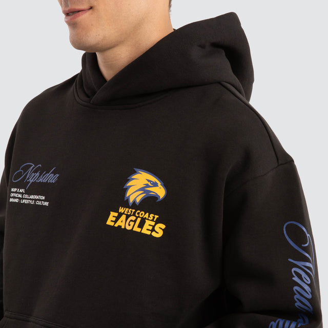 West Coast Eagles AFL Season Hoodie Jet Black