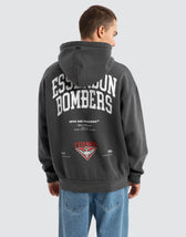 Essendon Bombers AFL Vintage Hoodie Pigment Asphalt