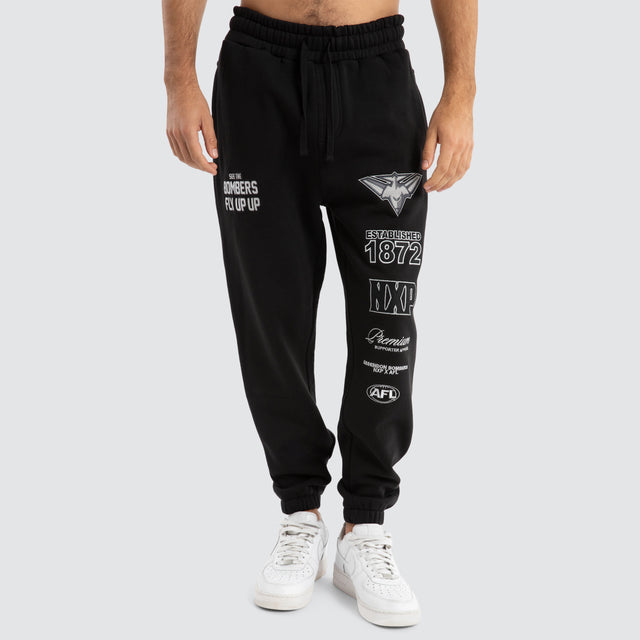 Essendon Bombers AFL Mono Trackpants Jet Black