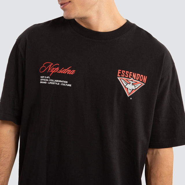 Essendon Bombers AFL Season Tee Jet Black