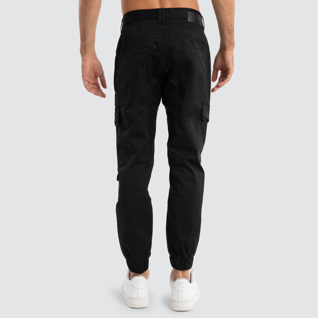 F100 Cargo Jogger Black